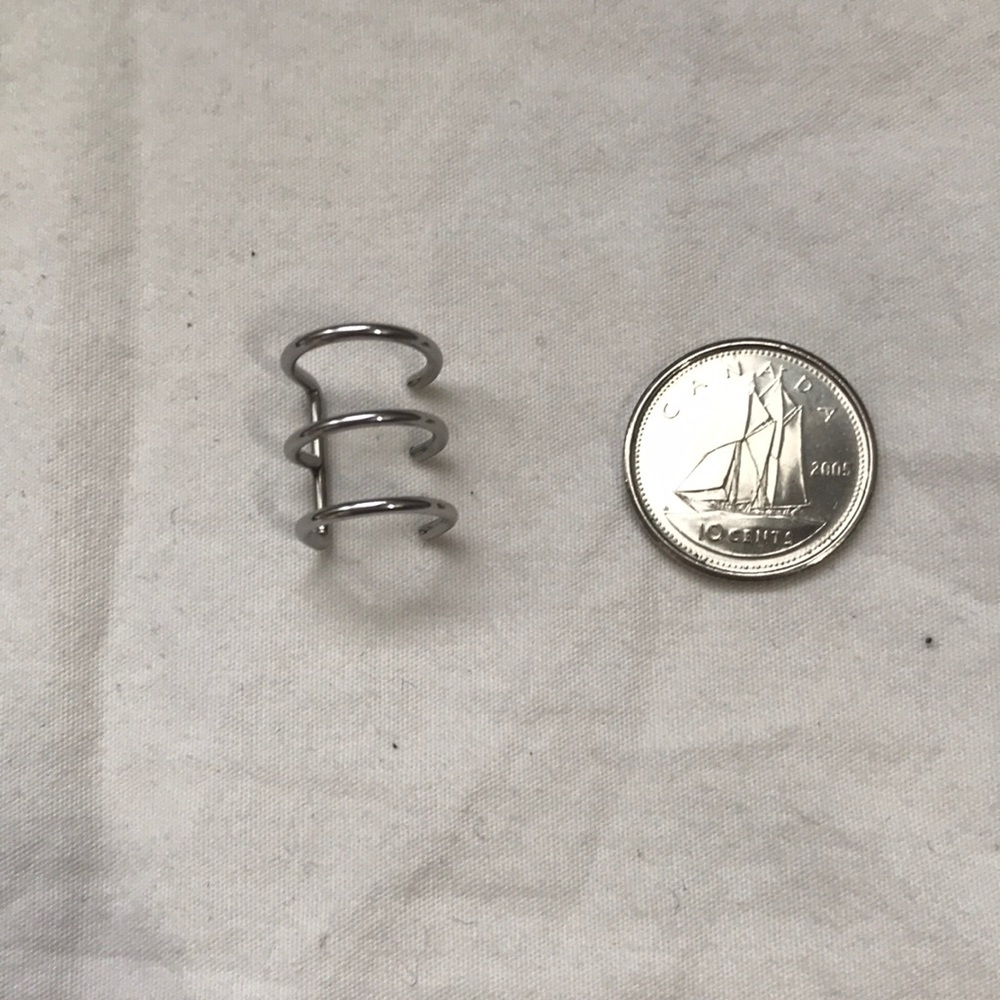 Triple ear cuff - stainless steel